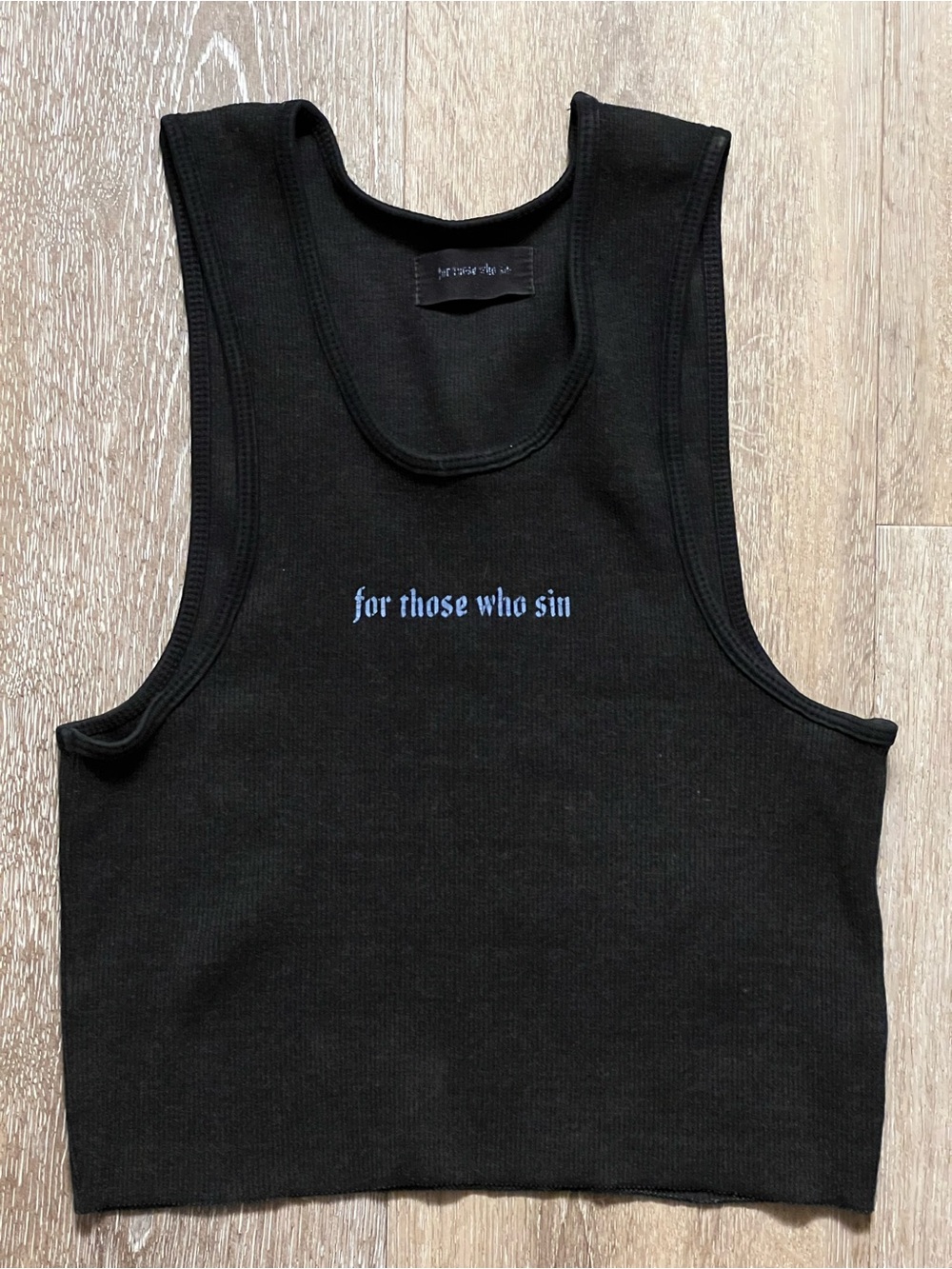 FTWS Black Ribbed Tank Top RARE